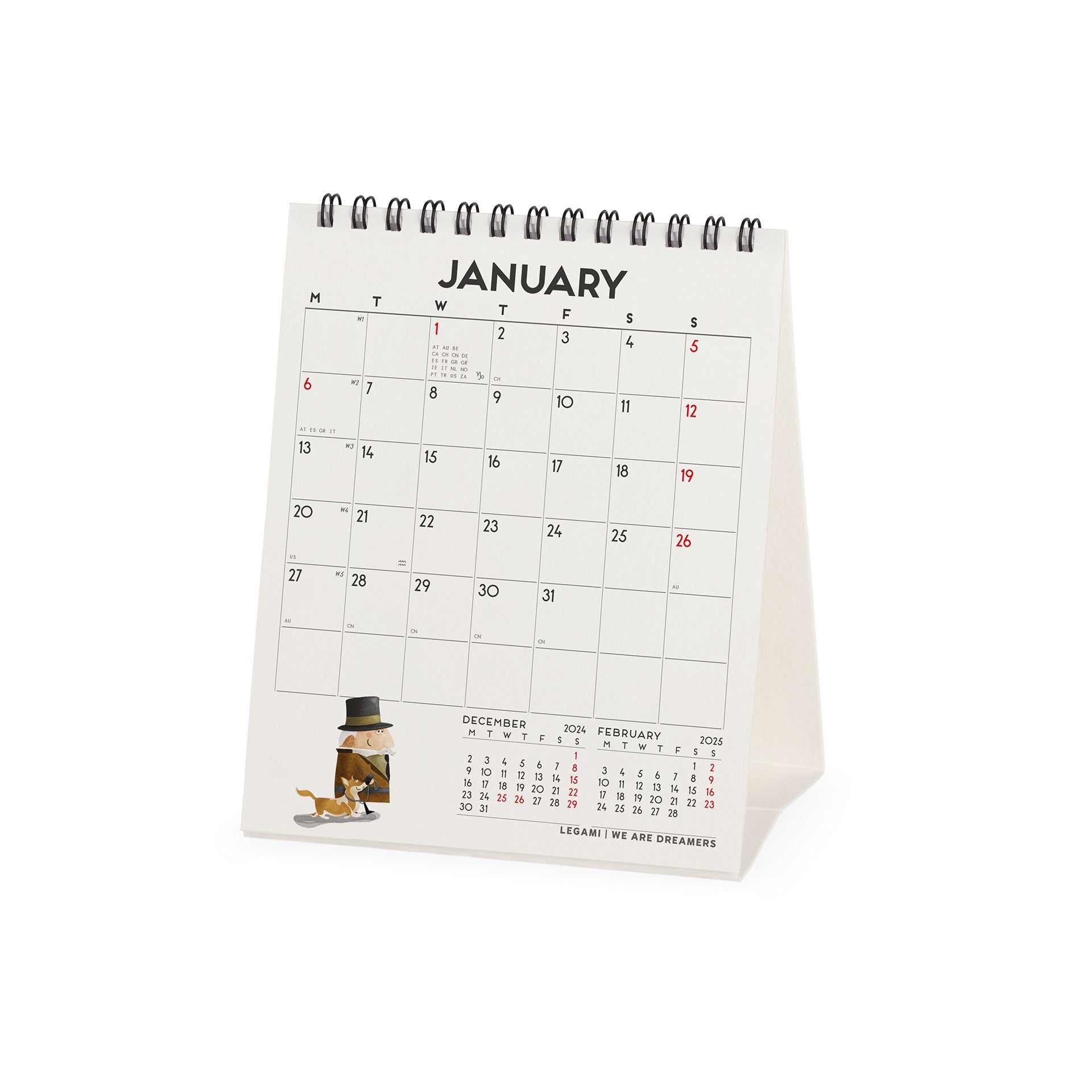 2025 London by Legami - Desk Easel Calendar