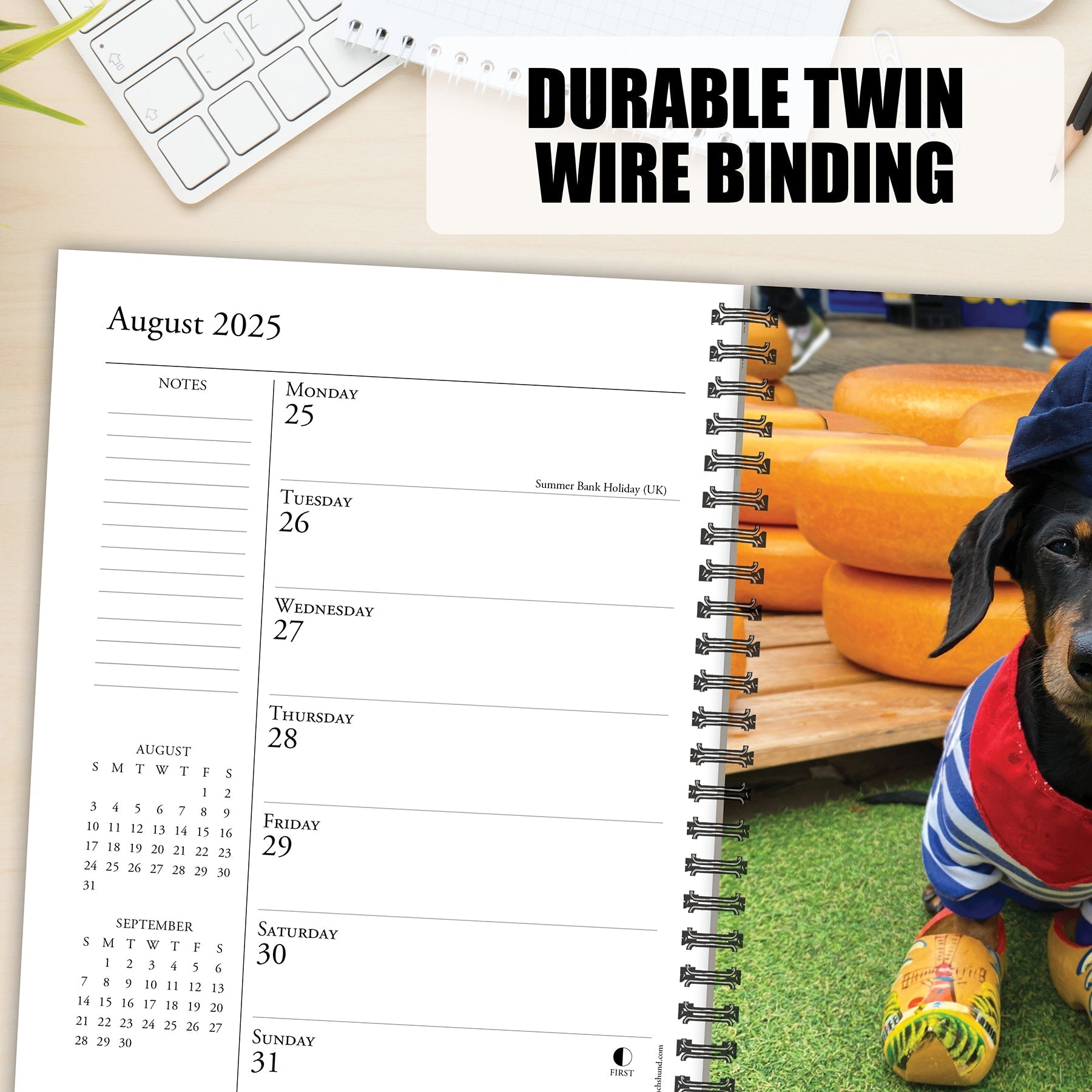 2025 Crusoe the Celebrity Dachshund - Weekly Diary/Planner