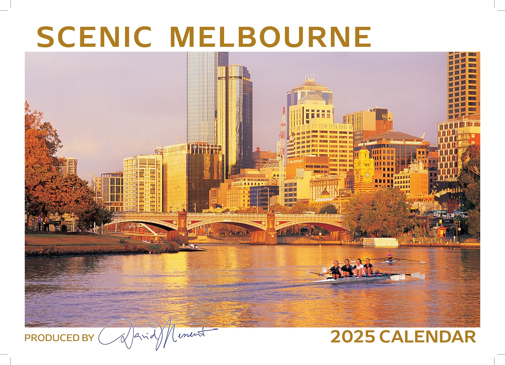 2025 Scenic Melbourne By David Messent - Horizontal Wall Calendar