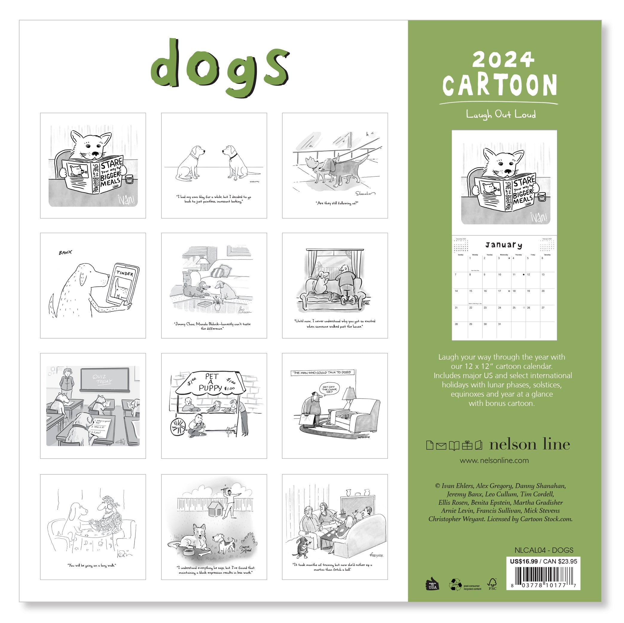 2024 Dogs - Square Wall Calendar  SOLD OUT