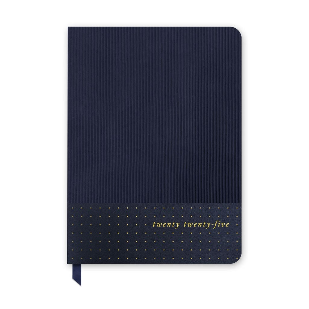 2025 Dots on Twilight Blue Medium Dual - Textured Weekly & Monthly Diary/Planner