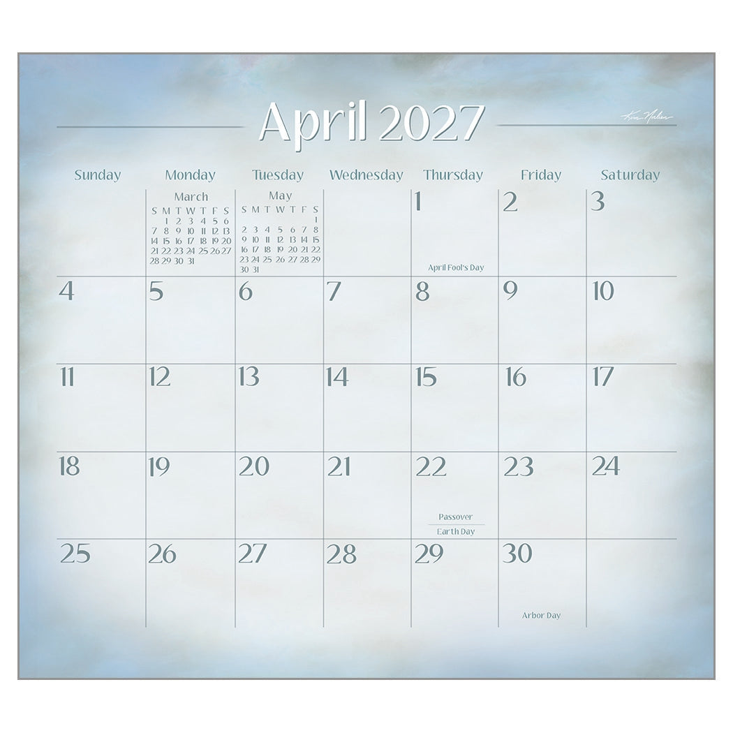 2027 Peace And Tranquility - Deluxe Wall Calendar by Mark Keathley