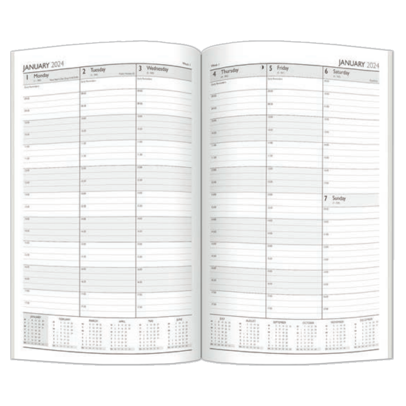 2024 Blue Padded Casebound - Weekly Diary/Planner  SOLD OUT