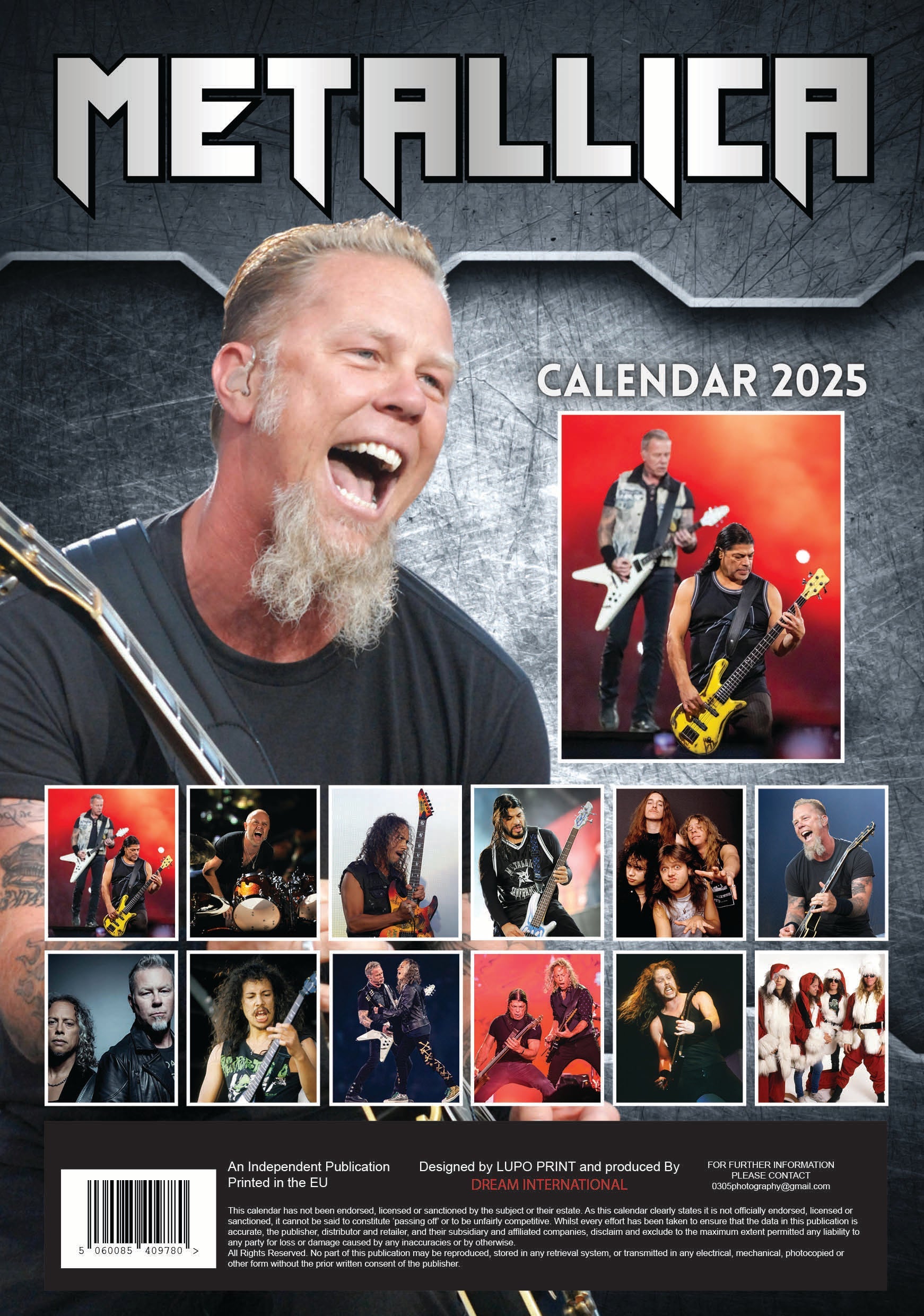 2025 Metallica - A3 Wall Calendar