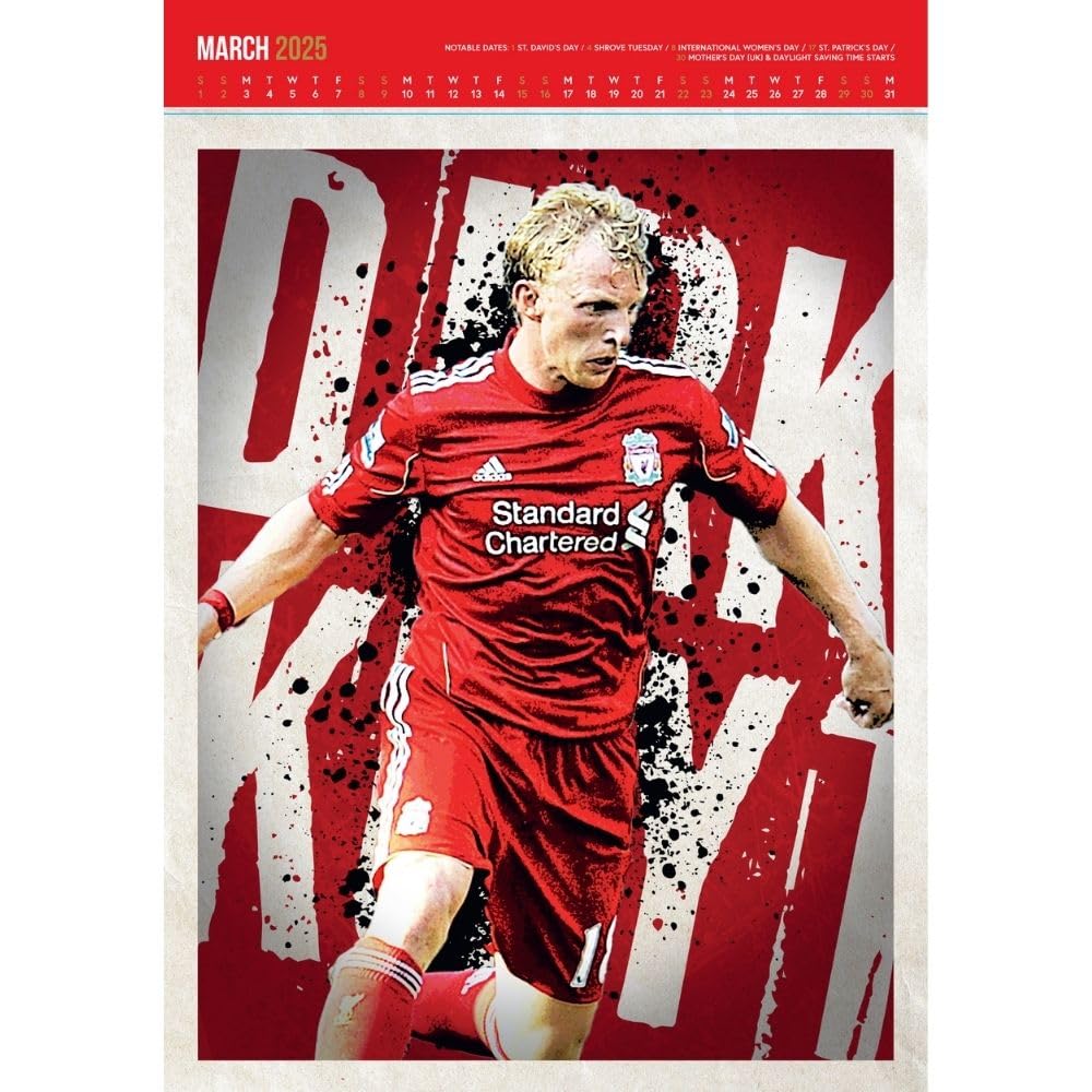 2025 Liverpool Fc - A3 Deluxe Wall Calendar