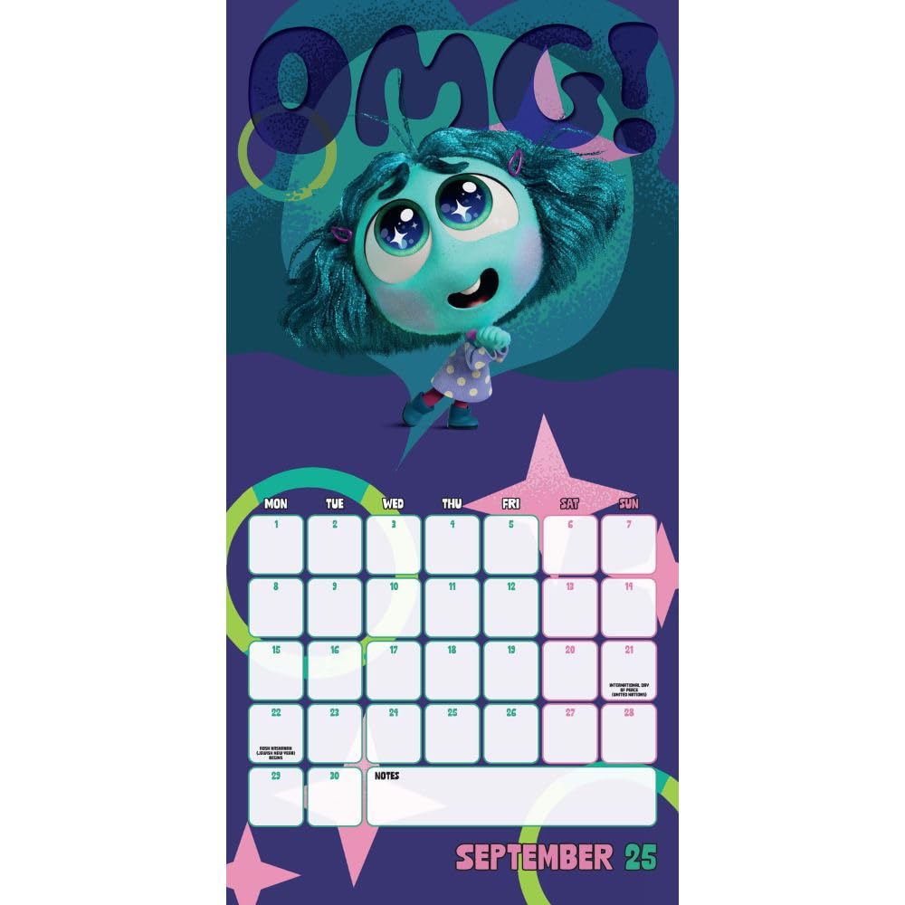 2025 Inside Out 2 Movie - Square Wall Calendar