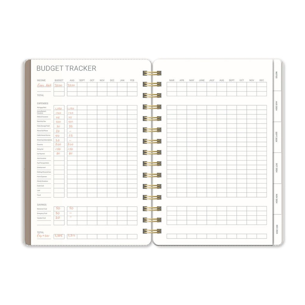 2025 Stone - Agatha Monthly And Weekly Dairy/Planner