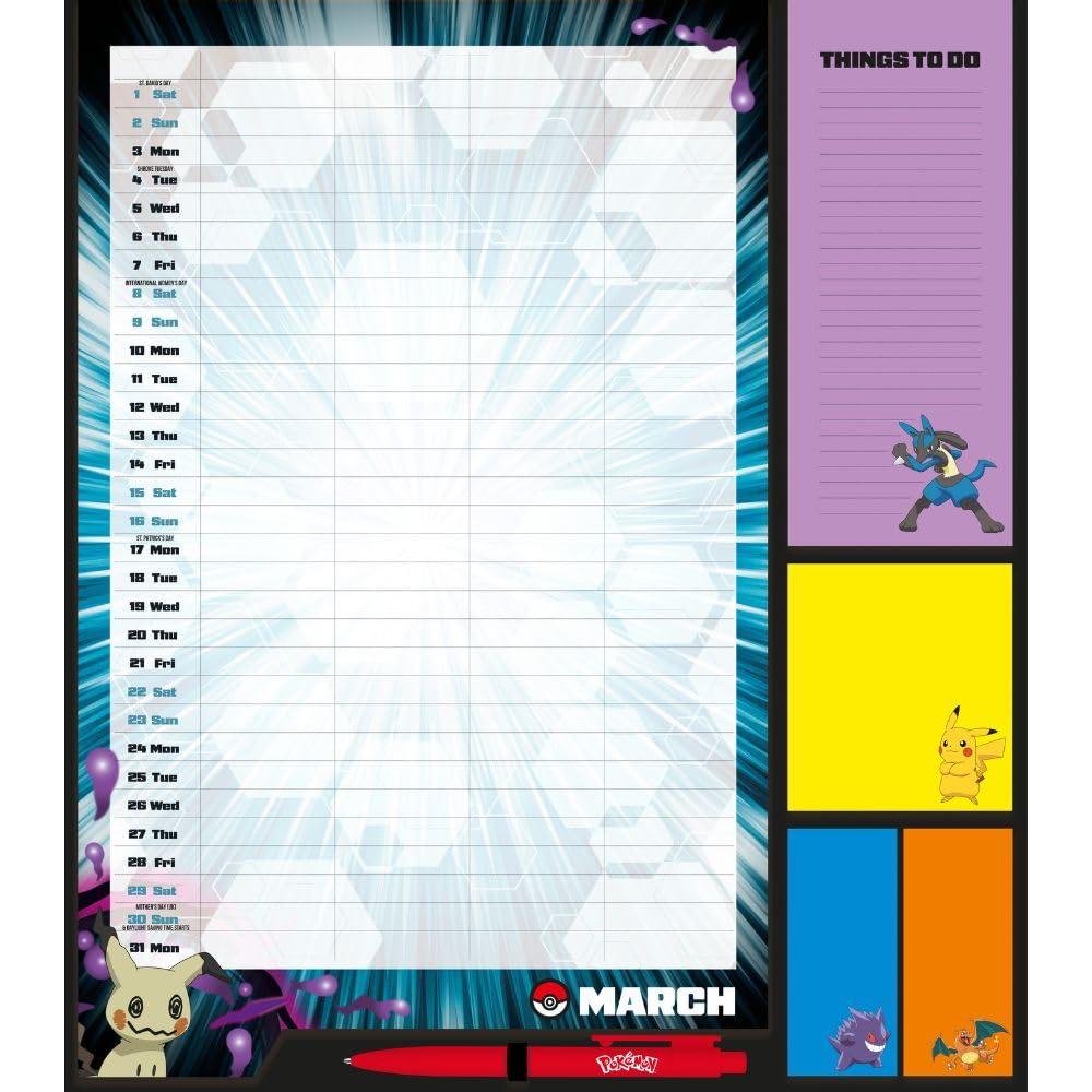 2025 Pokemon - Deluxe Wall Calendar