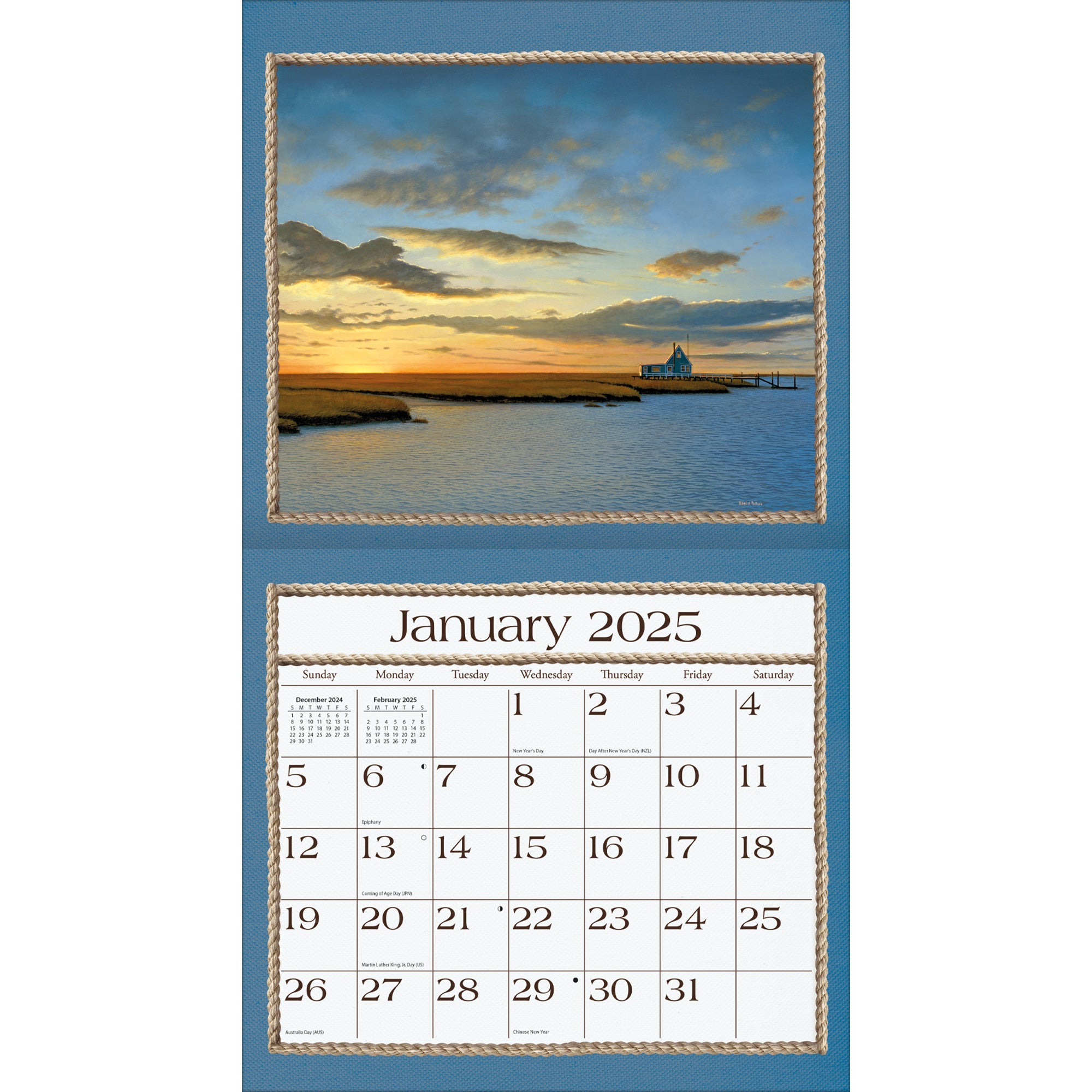 2025 LANG Seaside By Daniel Pollera - Deluxe Wall Calendar