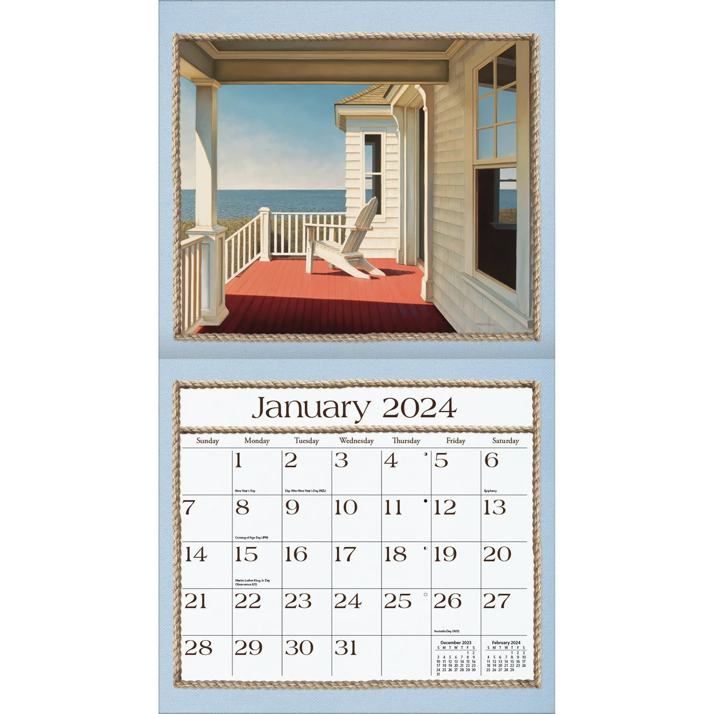 2024 LANG Seaside By Daniel Pollera - Deluxe Wall Calendar
