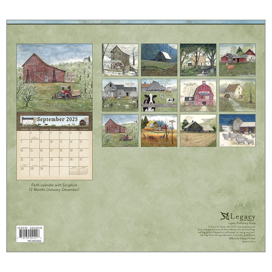 2025 Legacy Country Blessings - Deluxe Wall Calendar