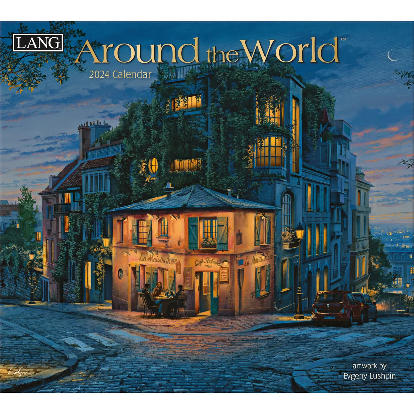2024 LANG Around The World By Evgeny Lushpin Deluxe Wall Calendar