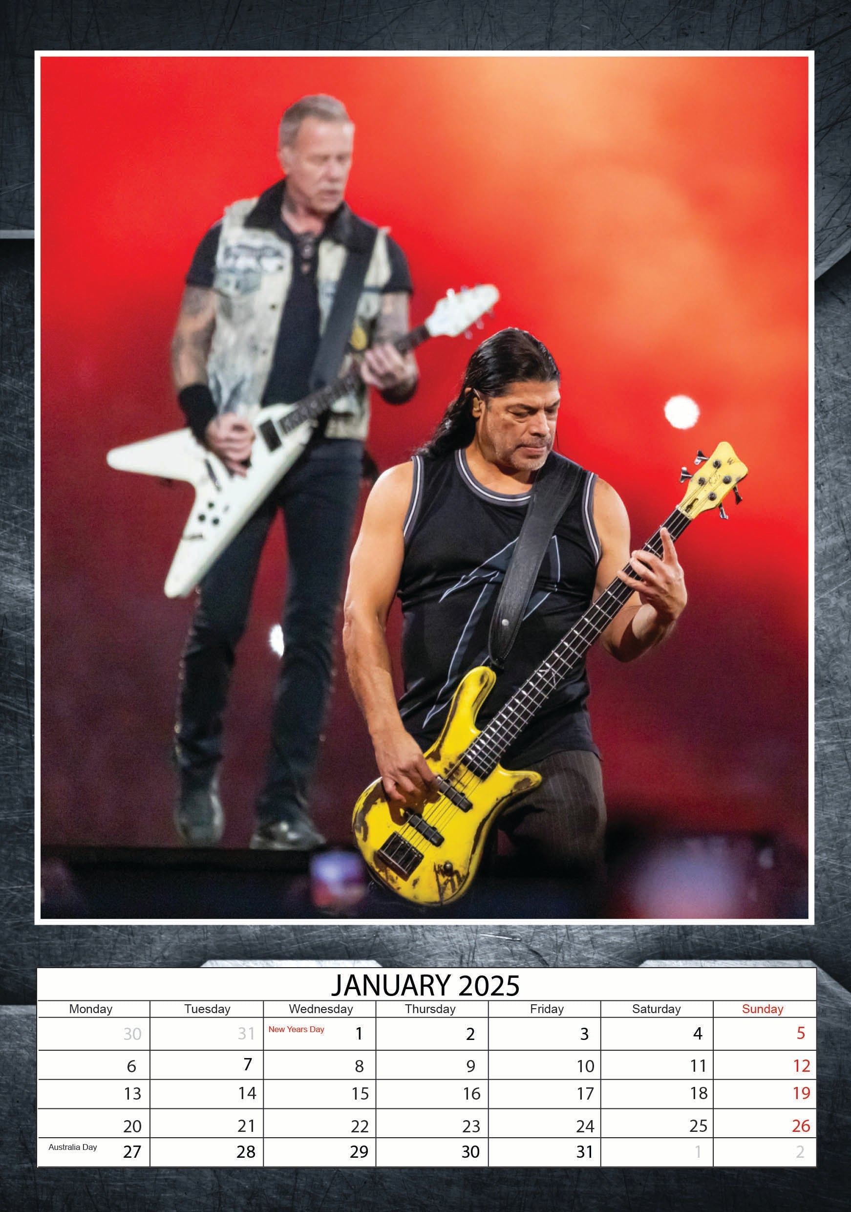 2025 Metallica - A3 Wall Calendar