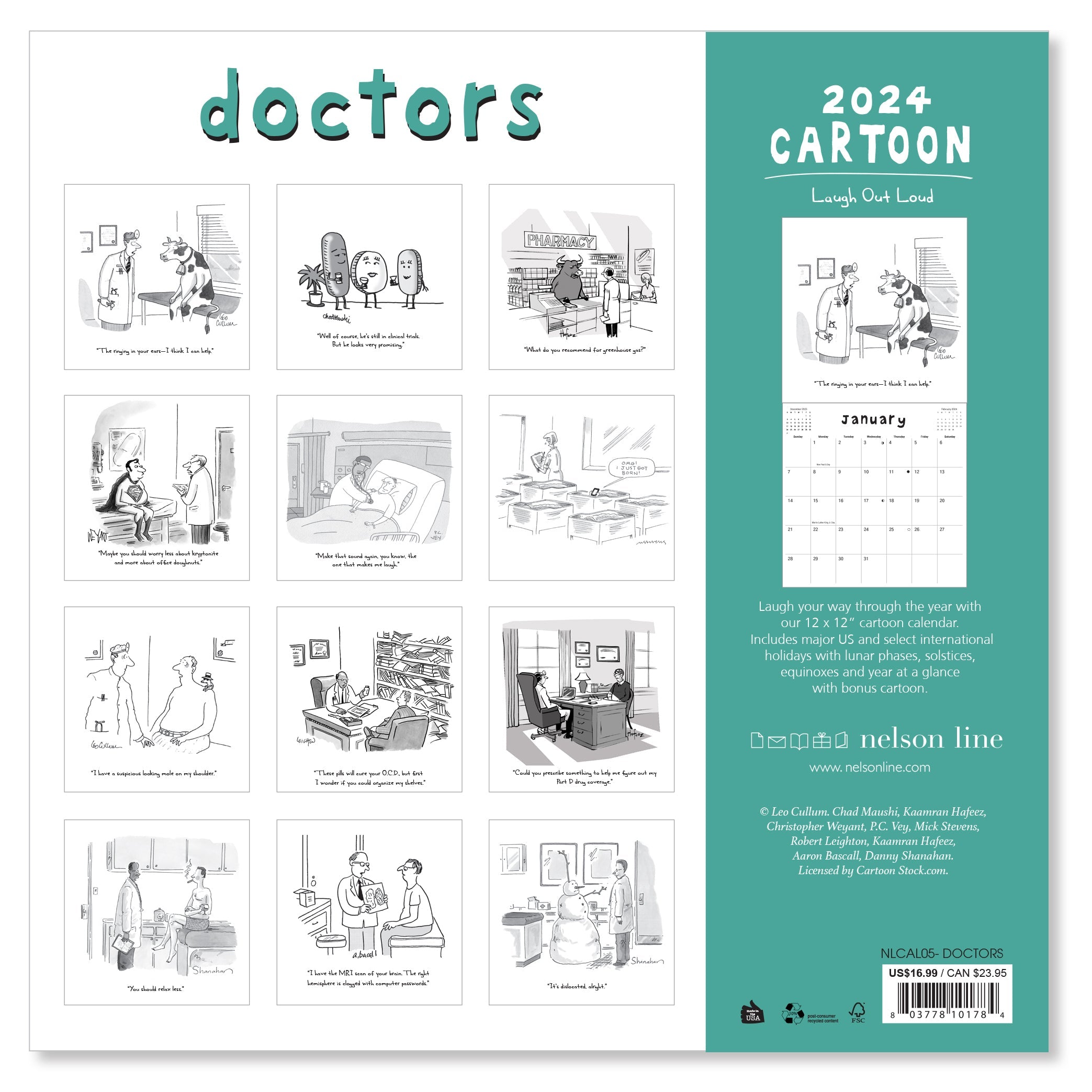 2024 Doctors Square Wall Calendar Fun & Humor Calendars