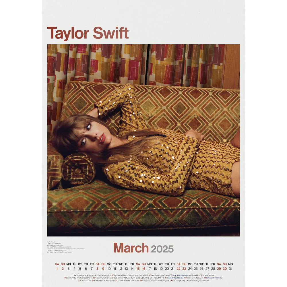 2025 Taylor Swift - A3 Wall Calendar