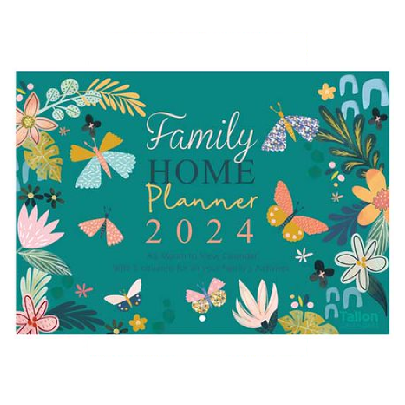 2024 Green Family Home Planner Organiser - A3 Wall Calendar  SOLD OUT