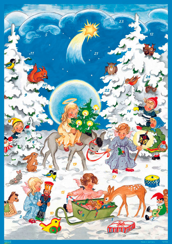 Donkey in Forest - Poster Advent Calendar
