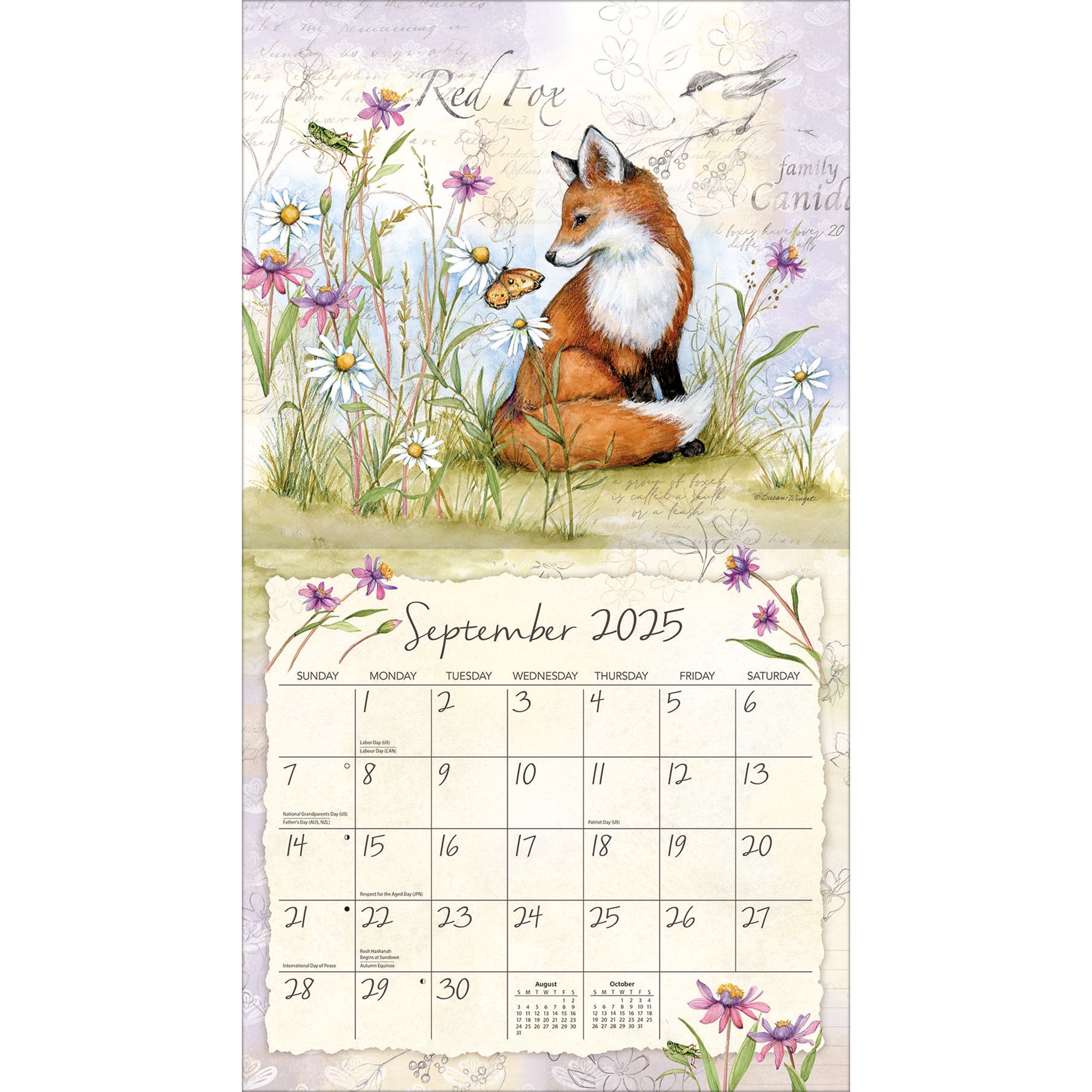 2025 LANG Field Guide By Susan Winget - Deluxe Wall Calendar