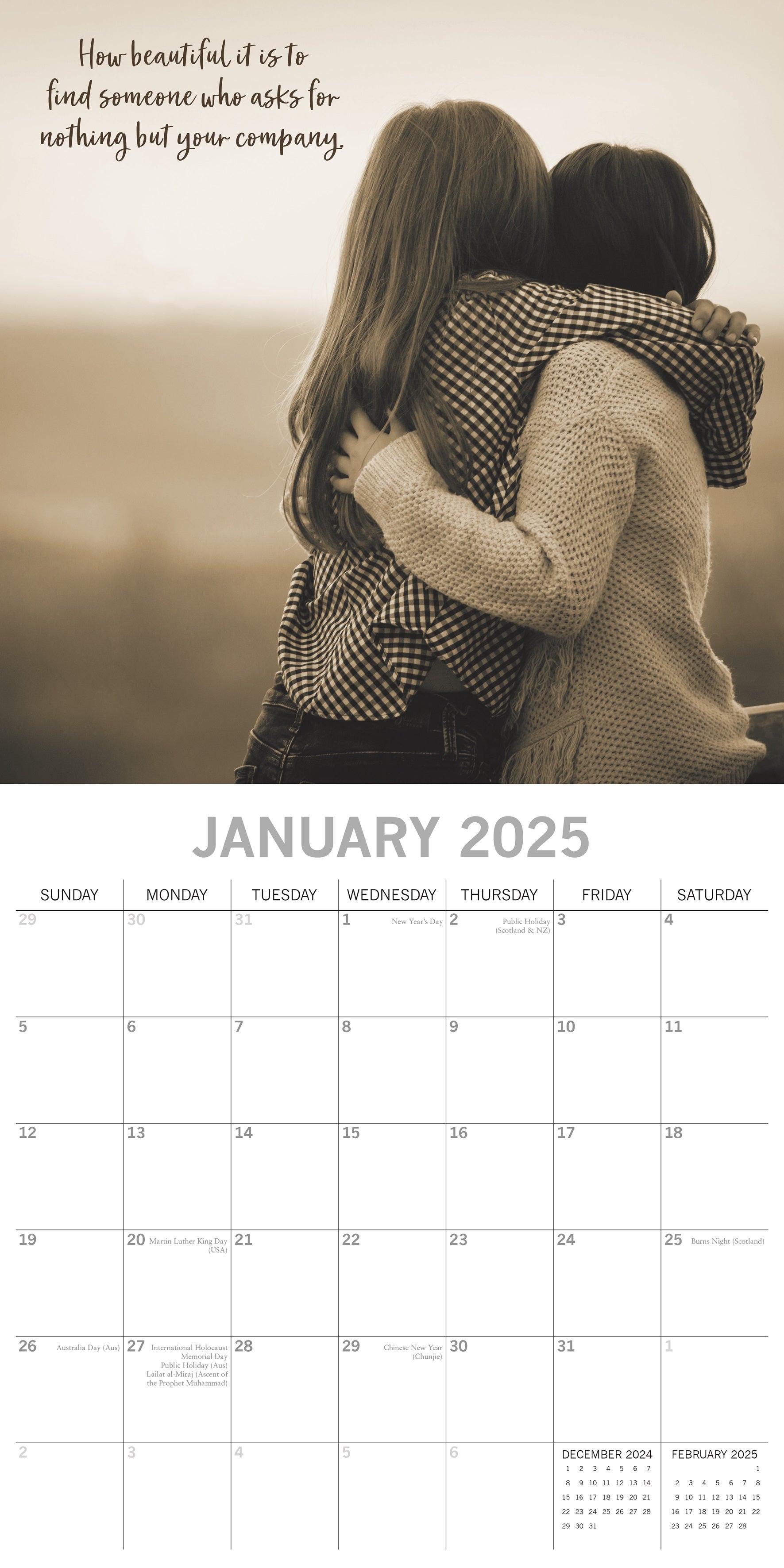 2025 Friendship - Square Wall Calendar