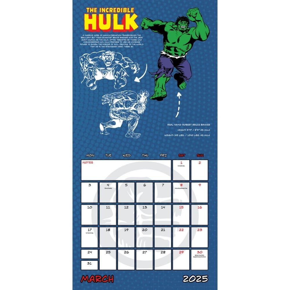 2025 Marvel Comics - Square Wall Calendar