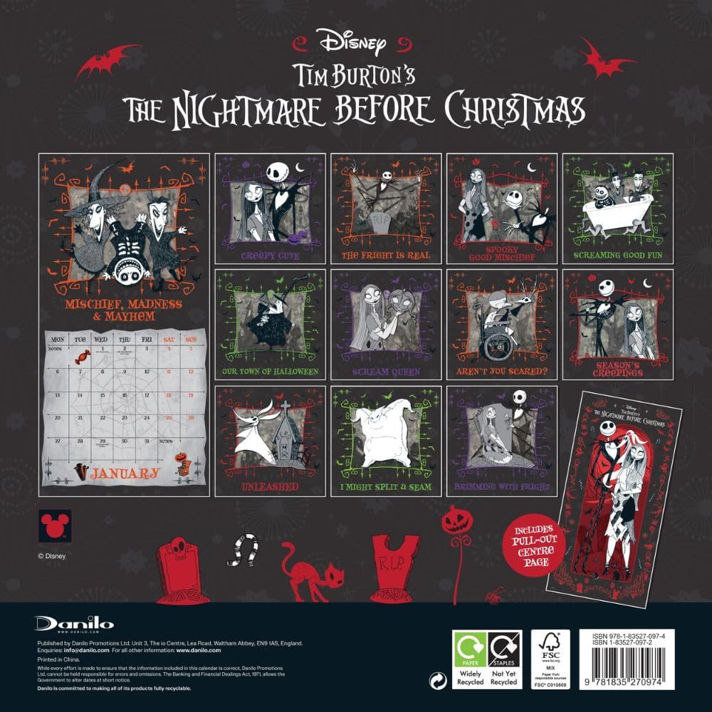 2025 The Nightmare Before Christmas - Calendar & Diary Gift Box Set