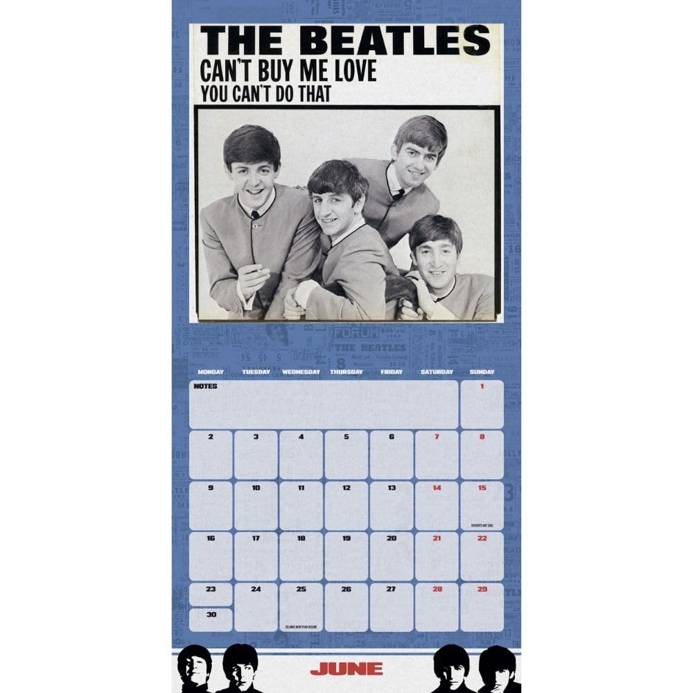 2025 The Beatles Collector's Edition Record Sleeve - Square Wall Calendar