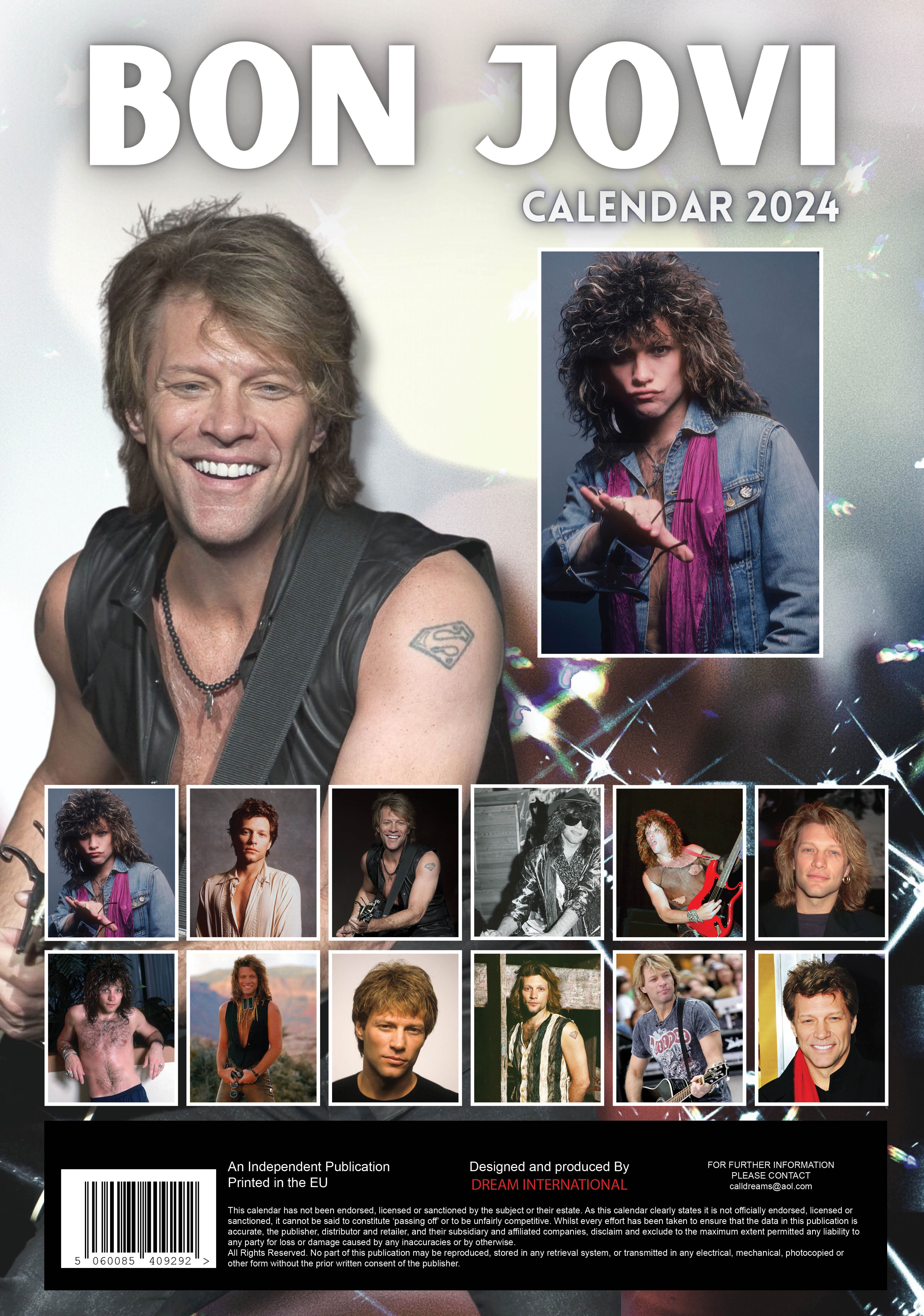 2024 Bon Jovi - A3 Wall Calendar