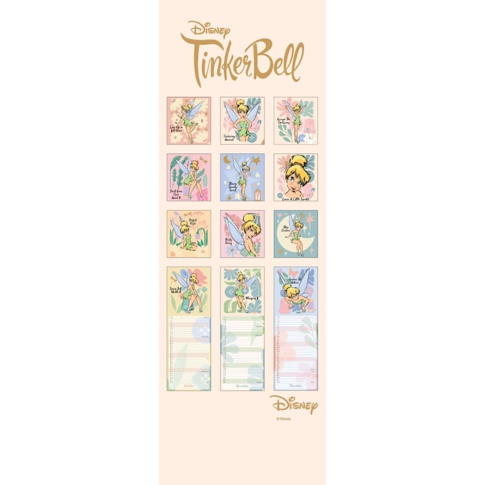 2025 Disney Tinkerbell - Slim Wall Calendar