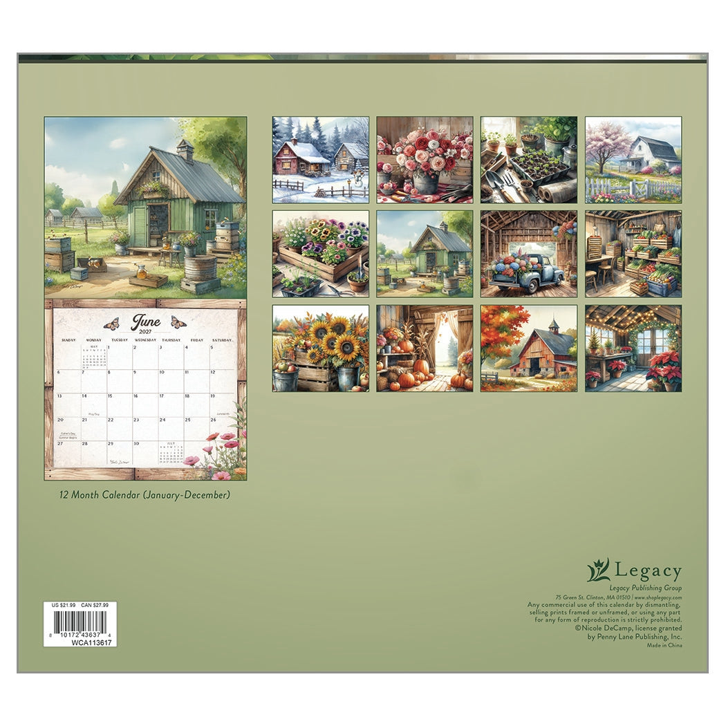 2027 Gardening - Deluxe Wall Calendar by Macne Oream