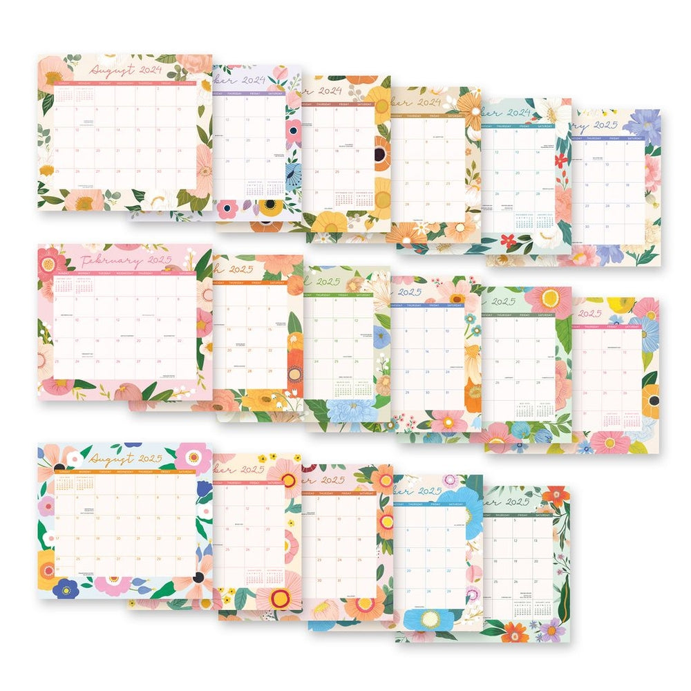 2025 Bella Flora - Monthly Magnetic Pad Calendar