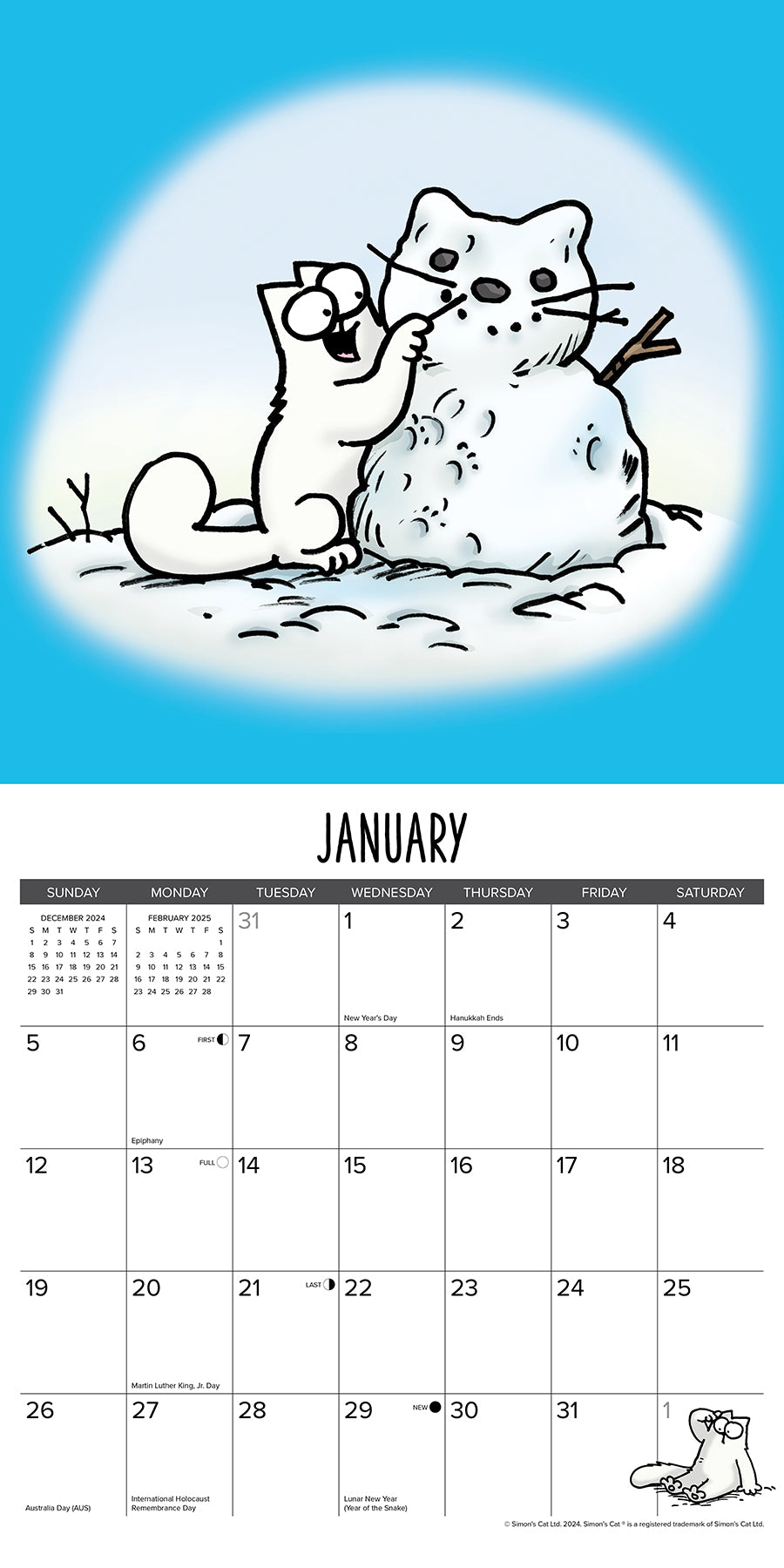 2025 Simon's Cat - Square Wall Calendar