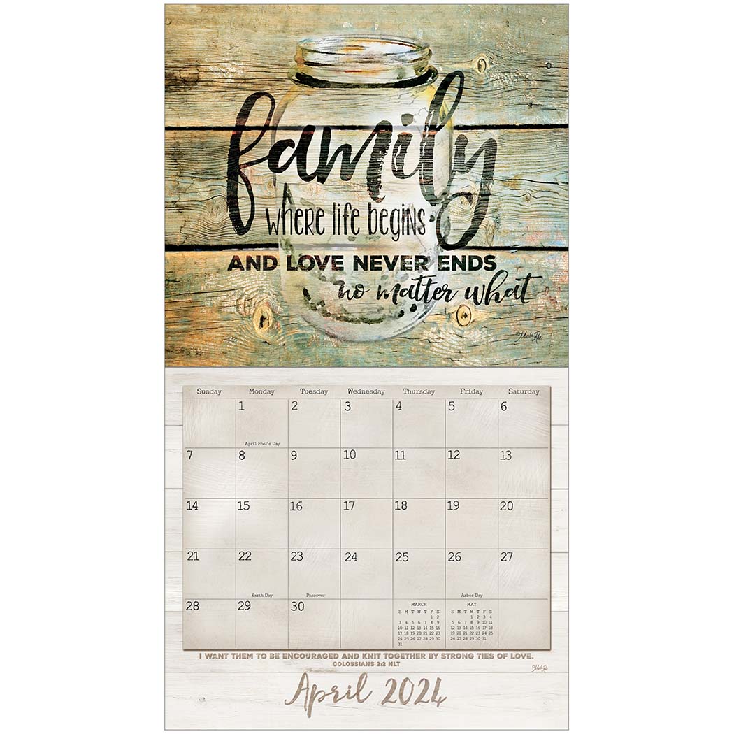 2024 Legacy Faith And Family - Scripture - Deluxe Wall Calendar