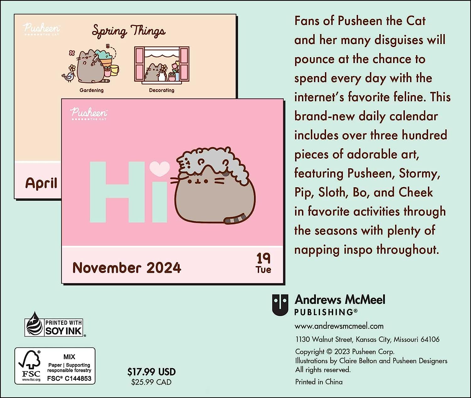 2024 Pusheen - Daily Boxed Page-A-Day Calendar  SOLD OUT