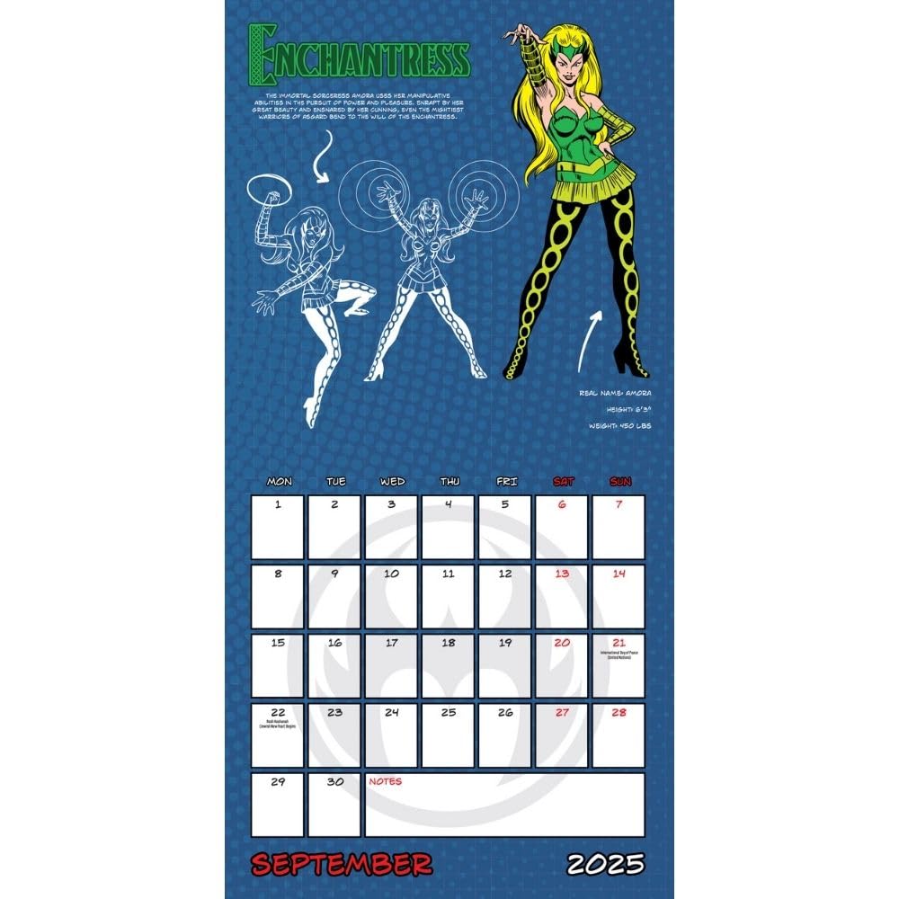 2025 Marvel Comics - Square Wall Calendar