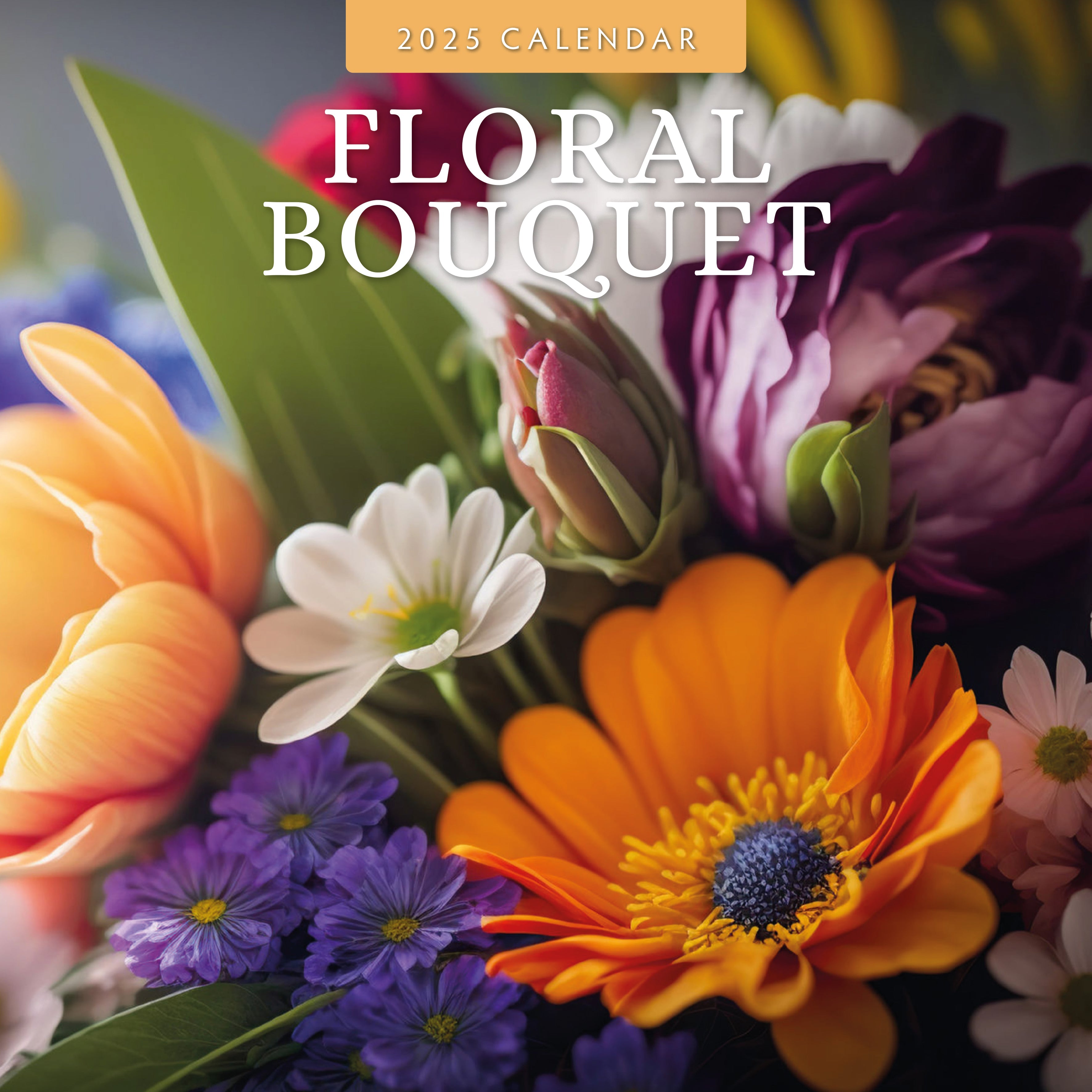 2025 Floral Bouquet - Square Wall Calendar