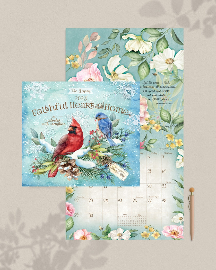 2025 Legacy Faithful Heart And Home - Deluxe Wall Calendar