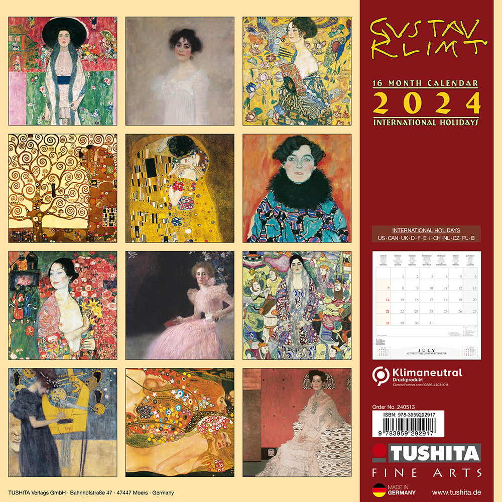 2024 Gustav Klimt - Square Wall Calendar