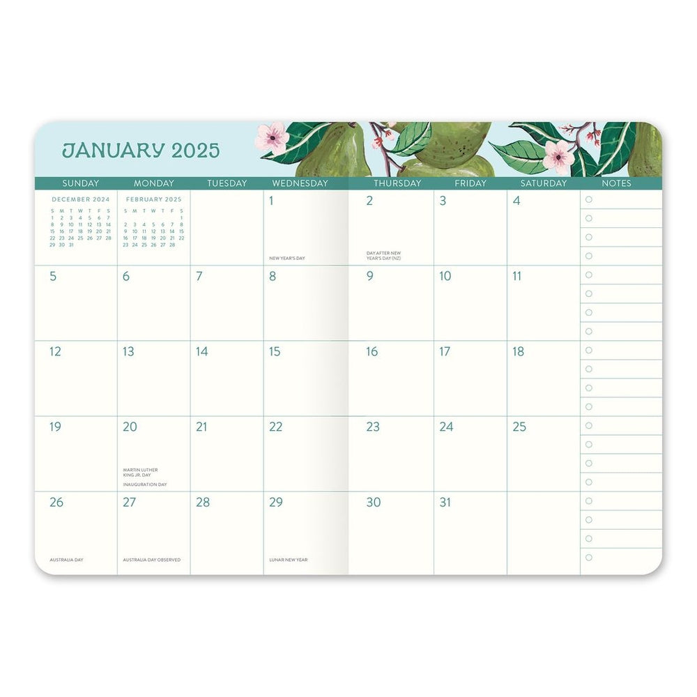 2025 Fruit & Flora - Monthly Pocket Diary/Planner