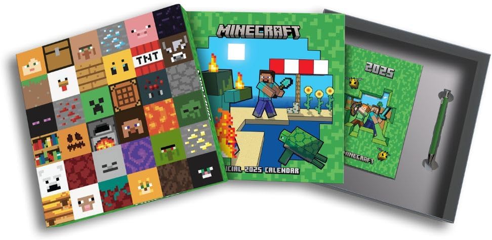 2025 Minecraft - Calendar & Diary Gift Box Set