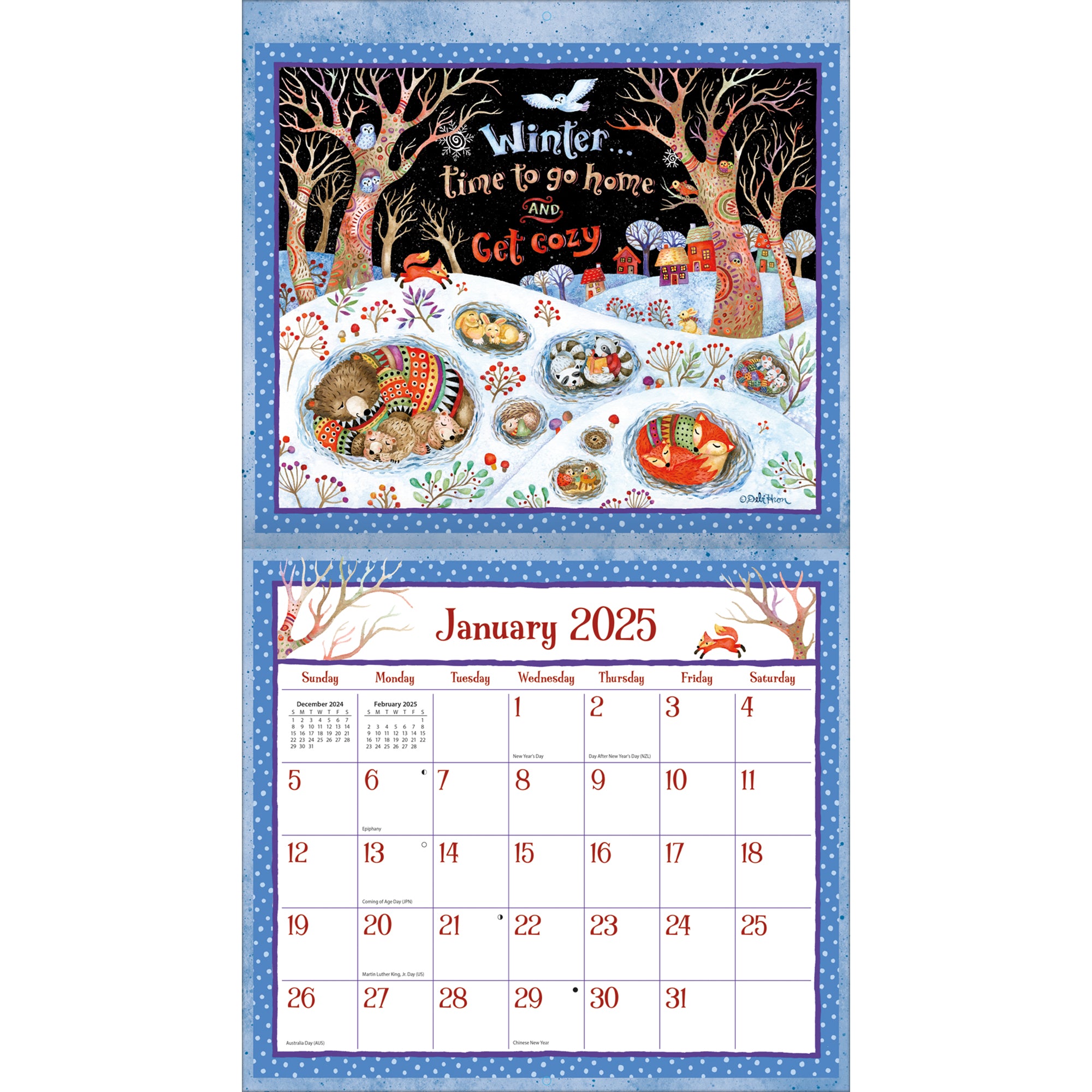 2025 LANG Simple Inspirations By Debi Hron - Deluxe Wall Calendar
