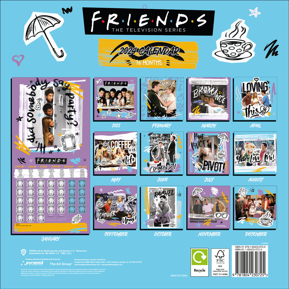 2024 Friends The Television Series - Square Wall Calendar  SOLD OUT