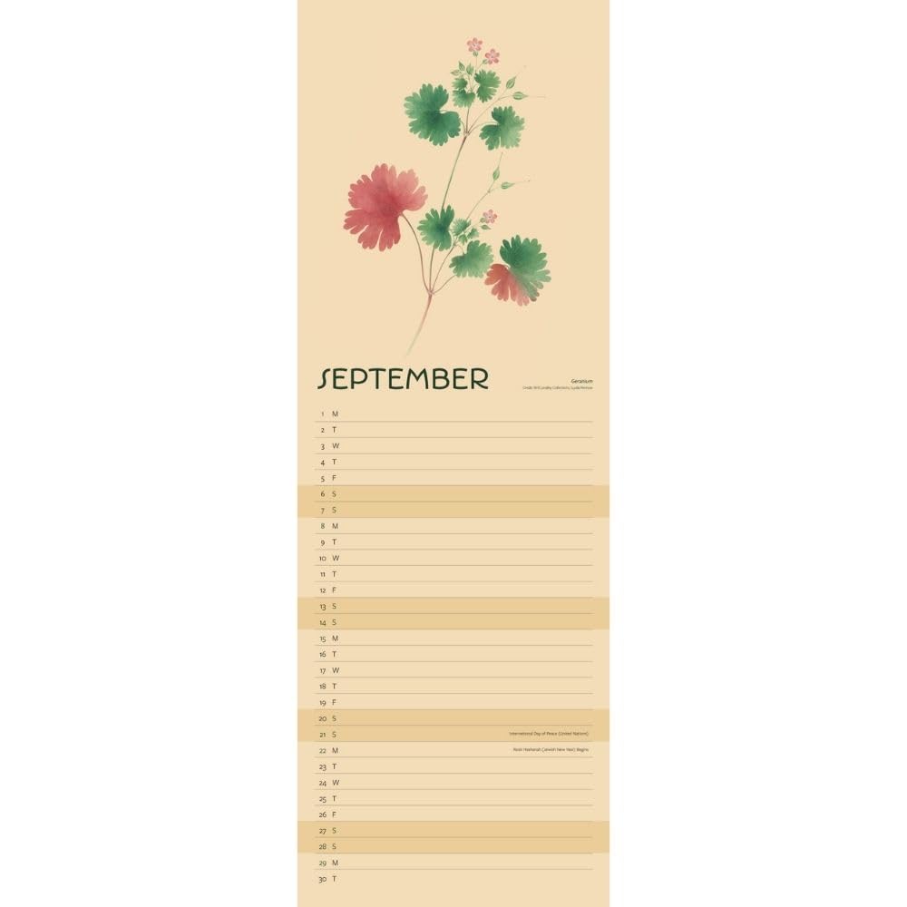 2025 Royal Horticultural Society Fruit And Flowers - Slim Wall Calendar