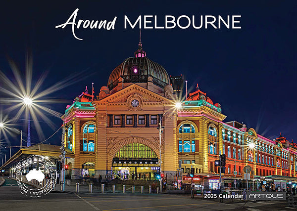 2025 Around Melbourne By Artique - Horizontal Wall Calendar