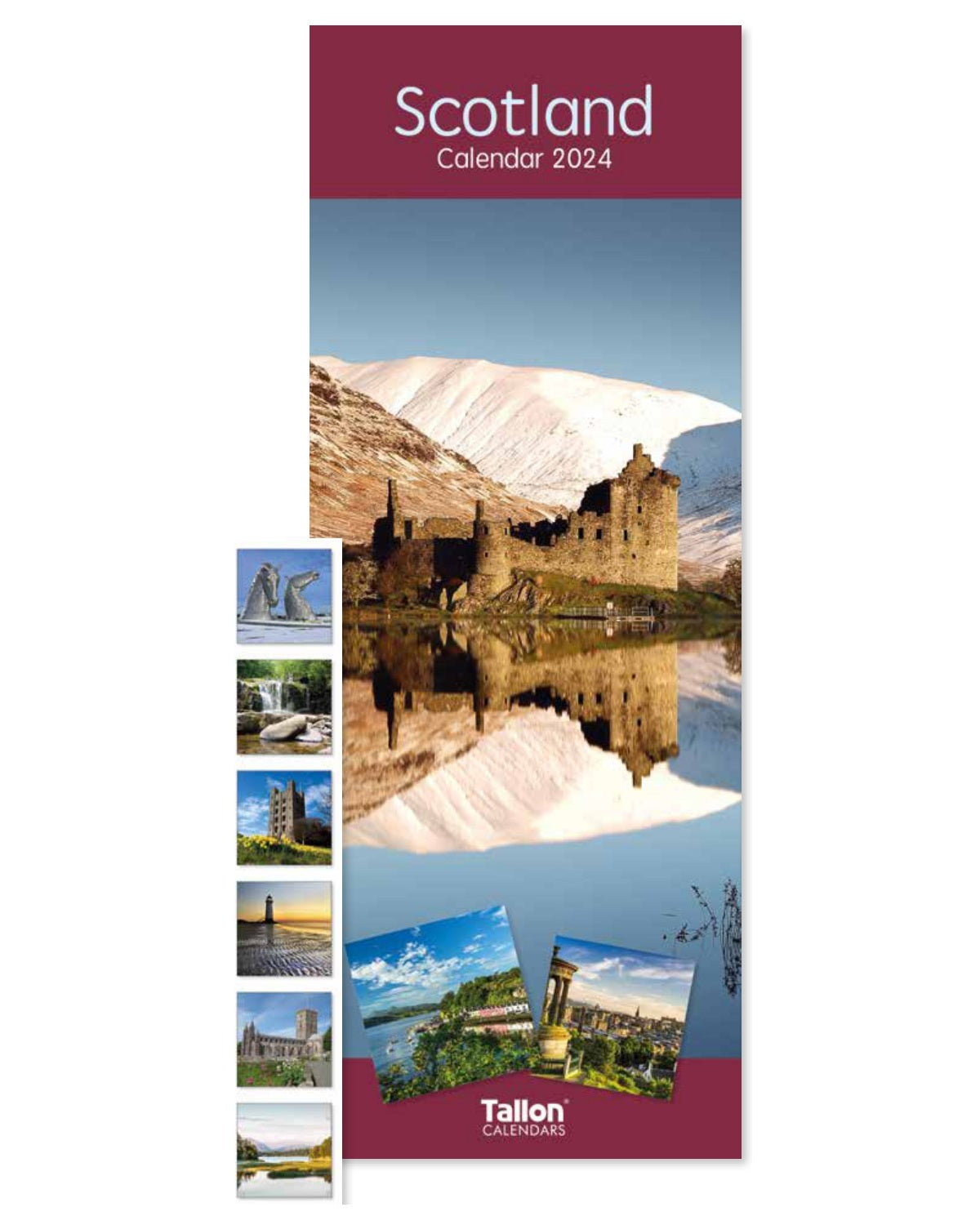 2024 Maroon Scotland Super - Slim Wall Calendar