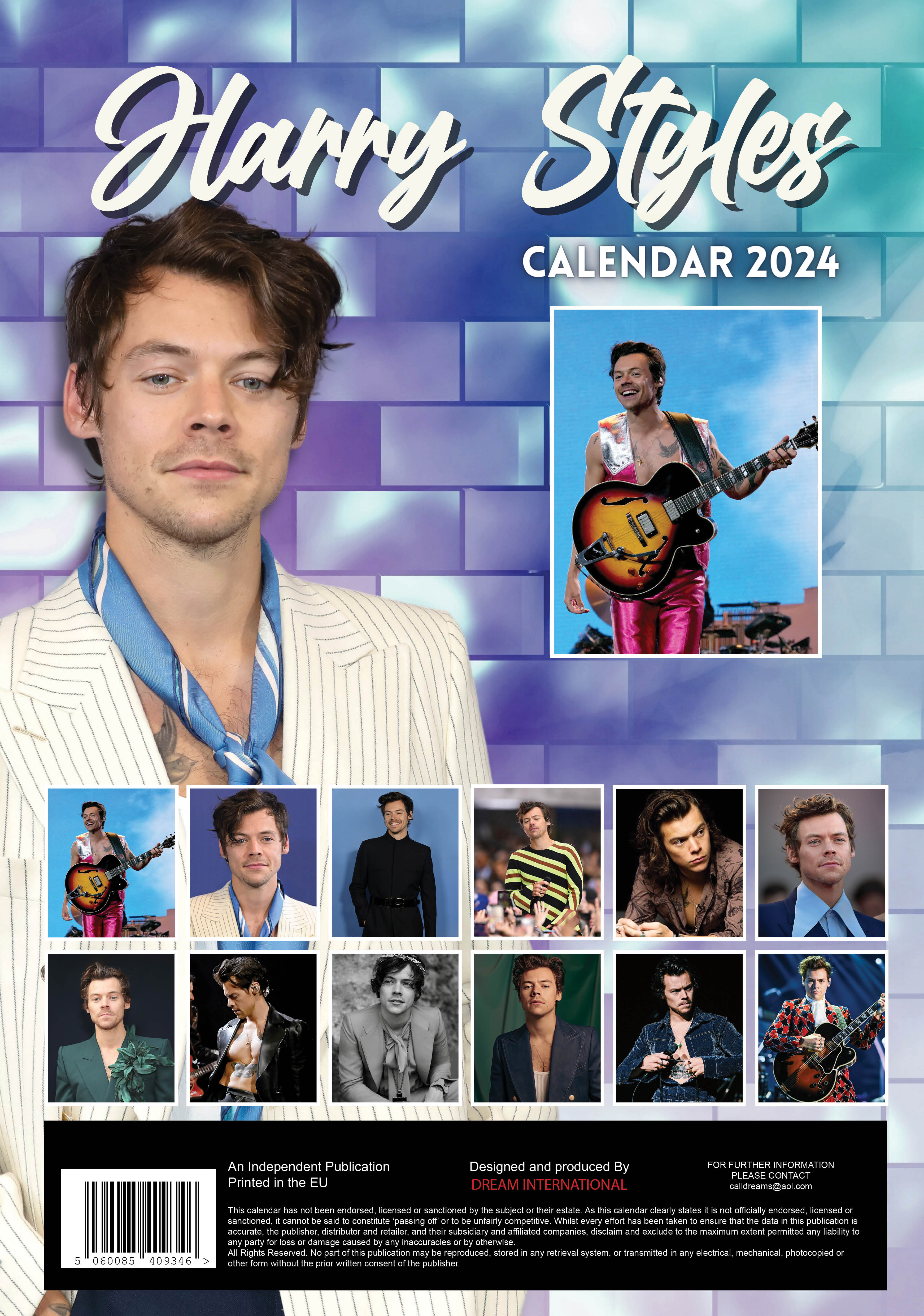 2024 Harry Styles A3 Wall Calendar Music Celebrities Calendars by