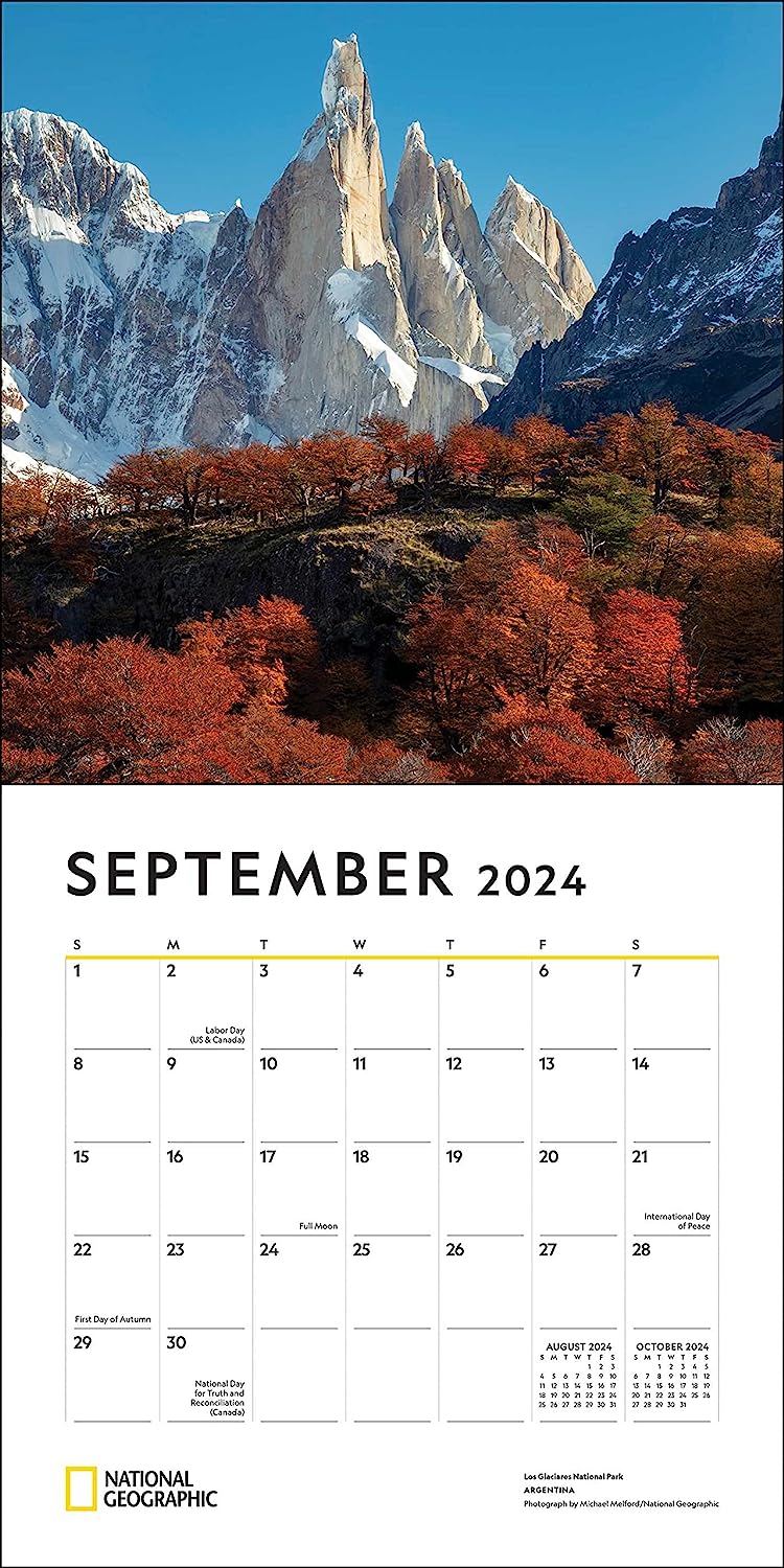 2024 Most Beautiful Places: National Geographic - Square Wall Calendar