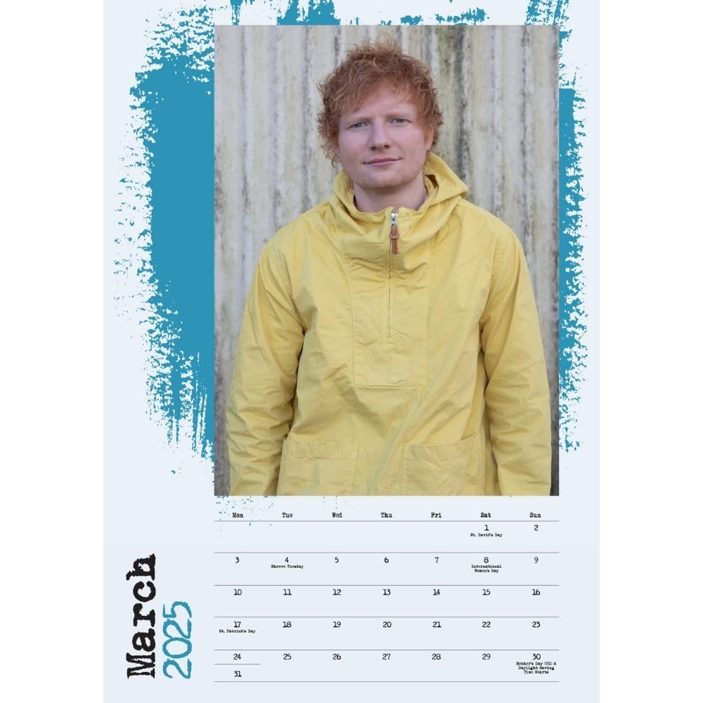 2025 Ed Sheeran - A3 Wall Calendar