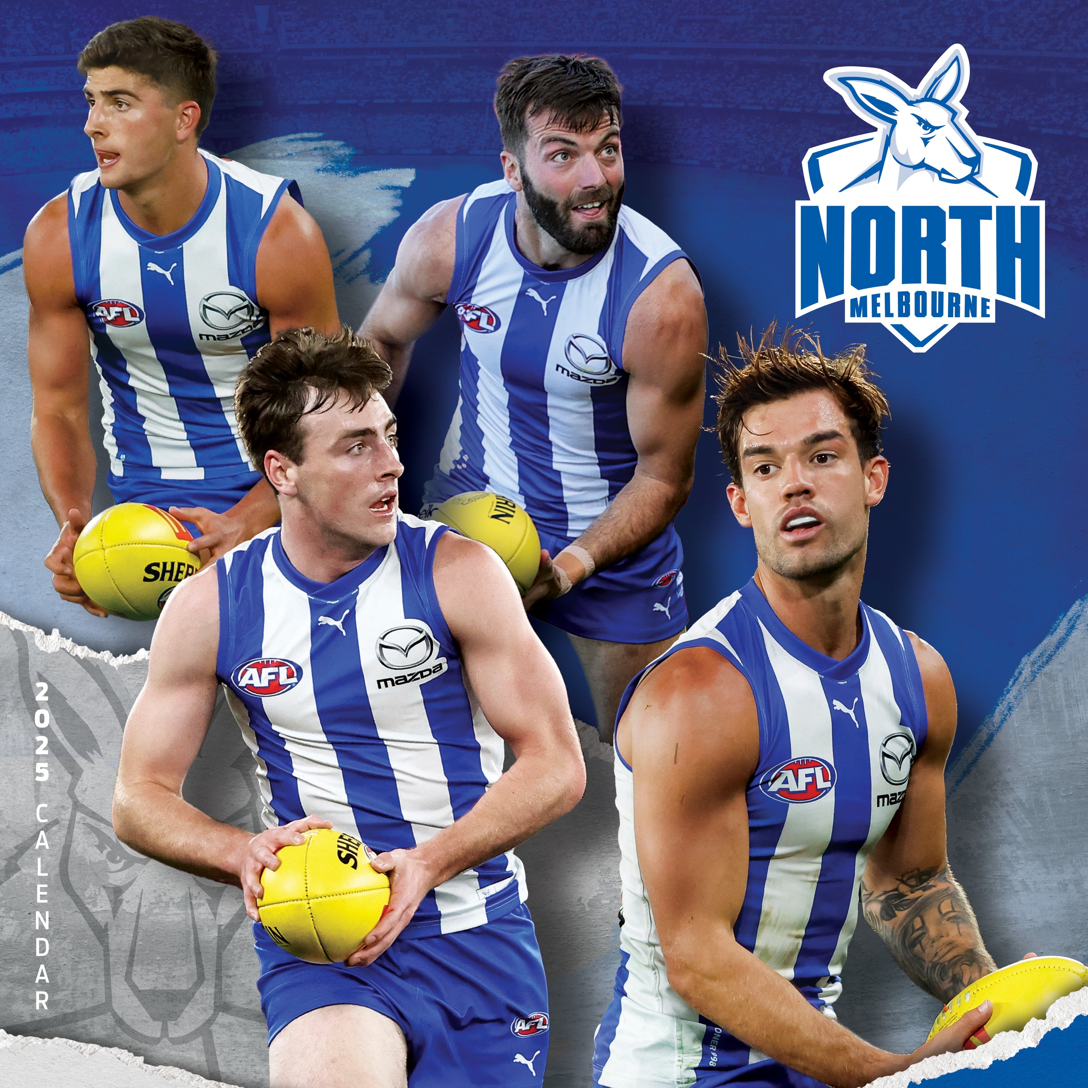 2025 AFL North Melbourne Kangaroos - Square Wall Calendar