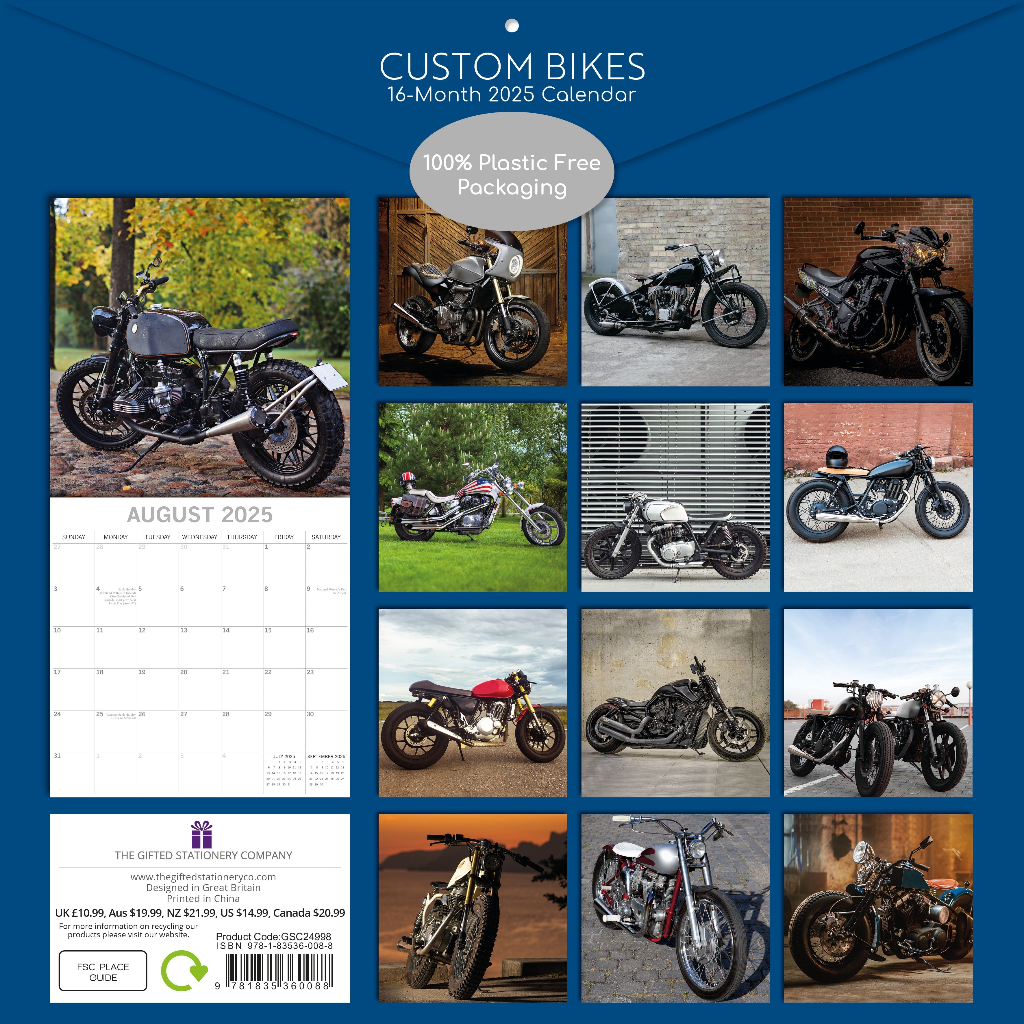 2025 Custom Bikes - Square Wall Calendar