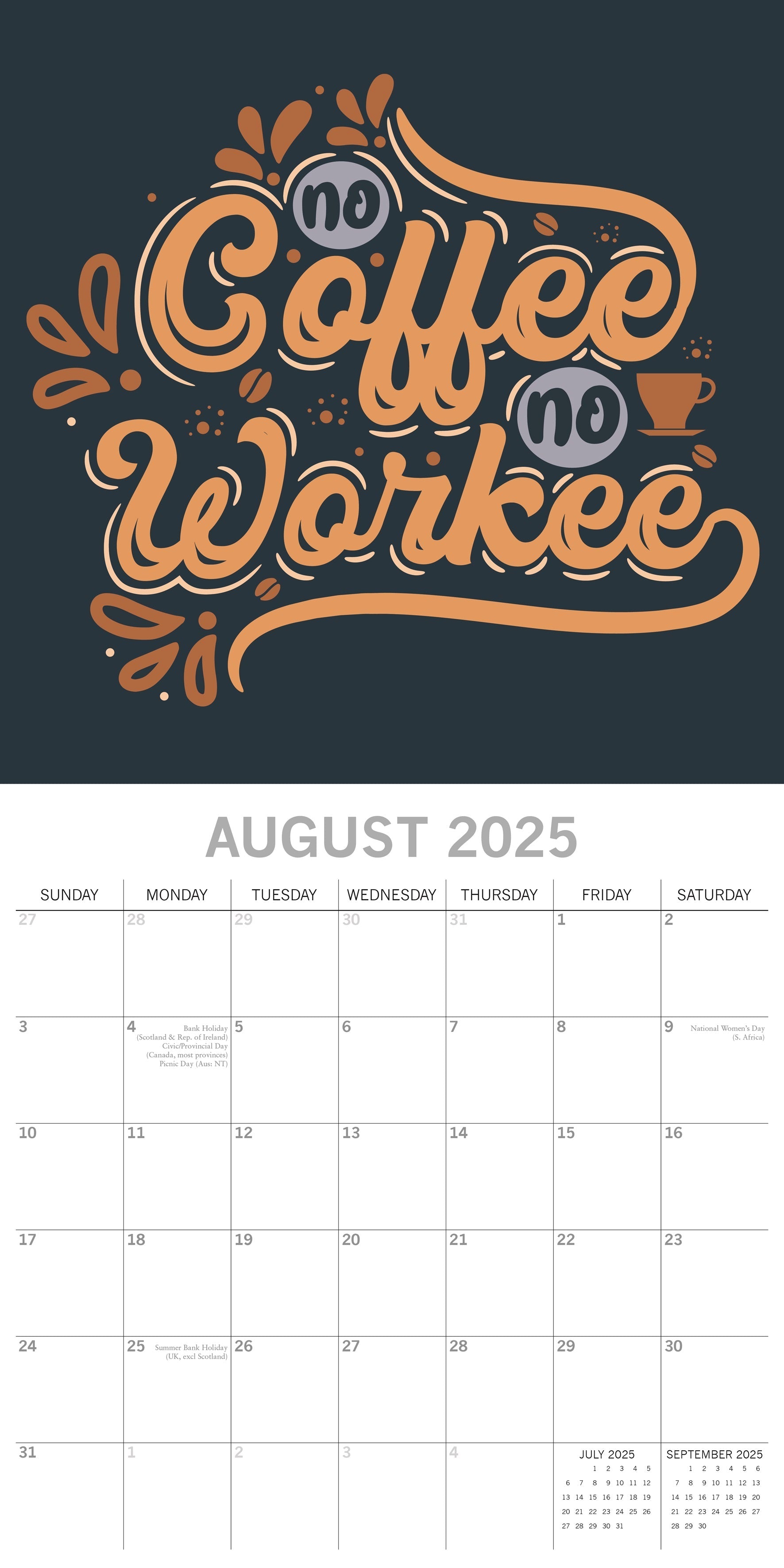 2025 Coffee - Square Wall Calendar